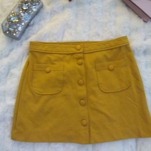 Gap-Yellow Button Down Skirt